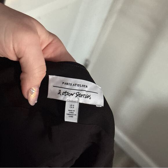 & Other Stories Bow Mini Dress 8 - Picture 8 of 9